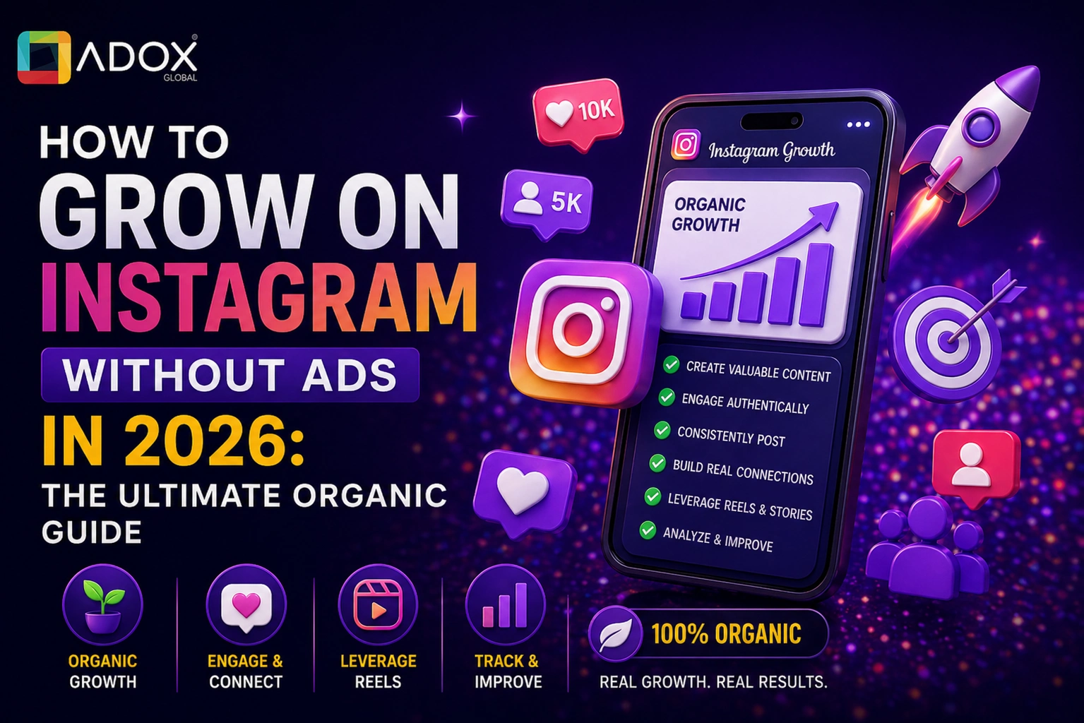 How to Grow on Instagram Without Ads in 2026 | Ultimate Guide