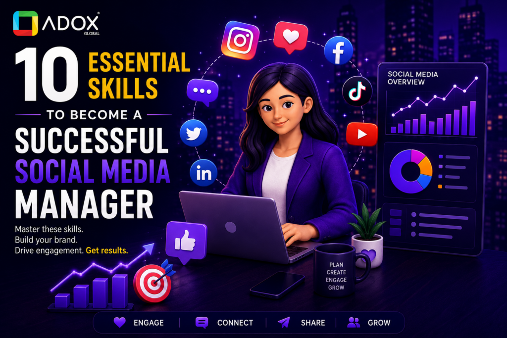 Social media manager skills -adox