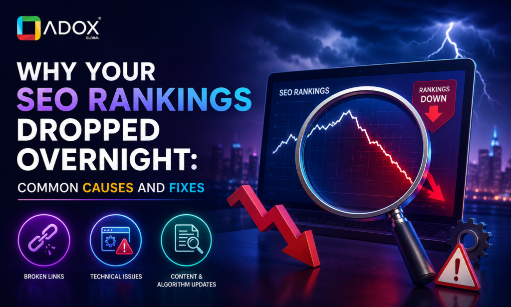 SEO rankings dropped overnight - Adox